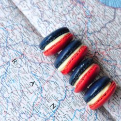 French Flag Macarons