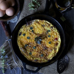 Wild Mushroom Pancetta Frittata