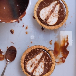 Chocolate Pear Tartlets