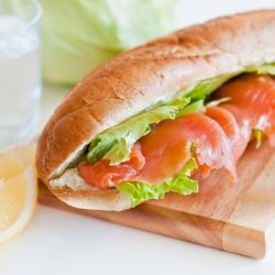 Smoked salmon sandwich