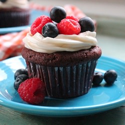 Red, White, & Blue Cupcakes