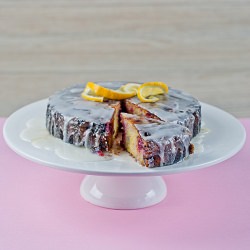 Lemon & Berry Polenta Cake