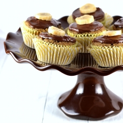 Chocolate-Glazed Banana Cupcakes