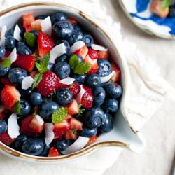 10 Min! Berry & Coconut Fruit Salad