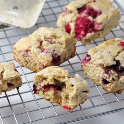 Raspberry Ginger Scones