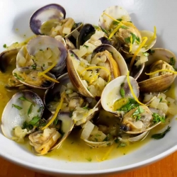 Clams with Orange Cilantro Butter