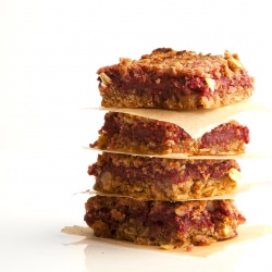 Raspberry and Hazelnut Bars