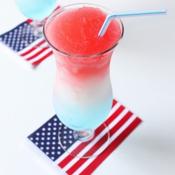 Frozen Boozy Bomb Pop Drink