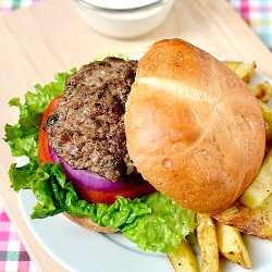 Grilled Bacon & Blue Burgers