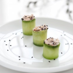 Cucumber Rolls with Goat Cheese