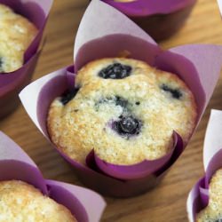 Bakery Style Blueberry Muffins