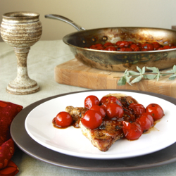 chicken w/ tomato herb pan sauce