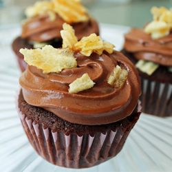 Choc Potato Chip Cupcakes