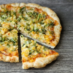 Zucchini & Sweet Corn Pizza