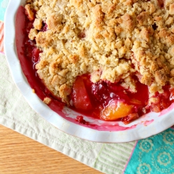 Peach and Plum Crumble