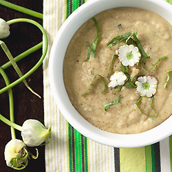 Garlic Scape & White Bean Soup