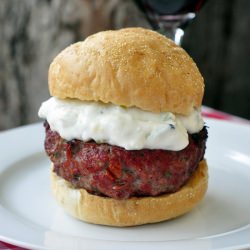 Cheese Stuffed Lamb Burgers