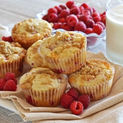 Raspberry White Chocolate Muffin