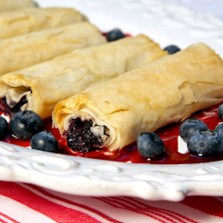 Blueberry Pie Phyllo Cigars