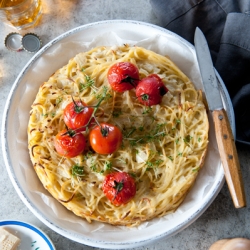 Spaghetti & fennel gratin