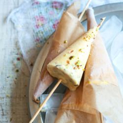 Pistachio Saffron Popsicles