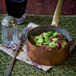 Broad Beans with Jamon