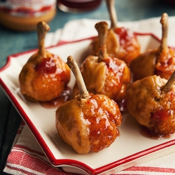 PB&J Chicken Lollipops