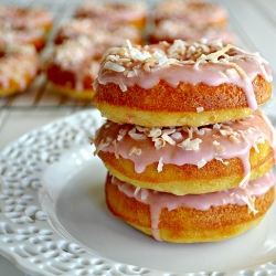 Cherry Coconut Donuts