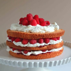 Raspberry Cream Sponge Cake