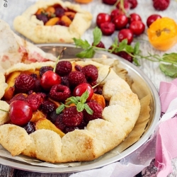 Raspberry & Apricot Galette