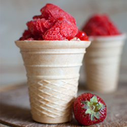 Strawberry sorbet