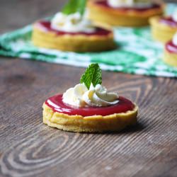 Vanilla Raspberry Curd Tartlets