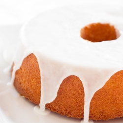 Apricot Nectar Cake w/ Lemon Glaze