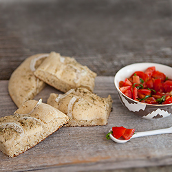 Homemade Focaccia Bread & Checca