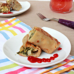 Spinach Blintzes