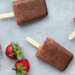 Strawberry Fudgesicles