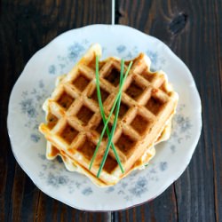 Savory Cheddar and Chive Waffles