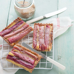 Rhubarb and Semolina Tart