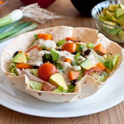 Taco Salad + Skinny Chipotle Ranch