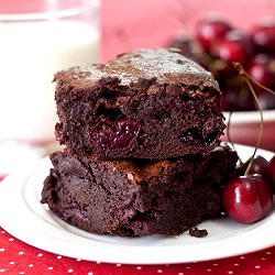 Roasted Cherry Brownies