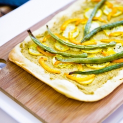 Lemon Herb Hummus Pizza