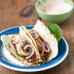 Lentil and Grilled Vegetable Tacos