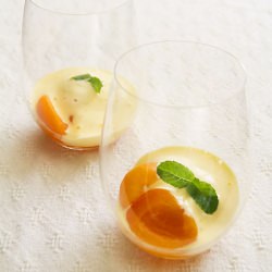 Prosecco-Poached Apricot Zabaglione