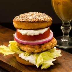 Gluten Free Bagel & Lox Burgers