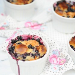 Bread Pudding with Blueberries