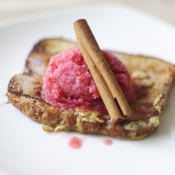 French Toast and Raspberry Sorbet