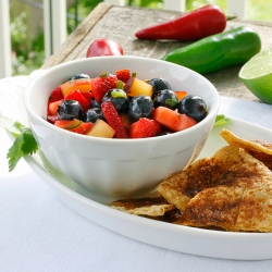 Fruit Salsa with Cinnamon Chips