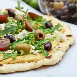 Grilled Greek Pizza