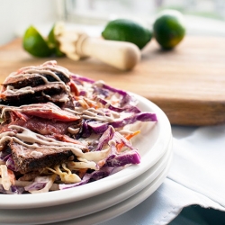 Rainbow Slaw w/ Steak