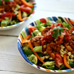 Grilled Shrimp + Corn Fiesta Salad